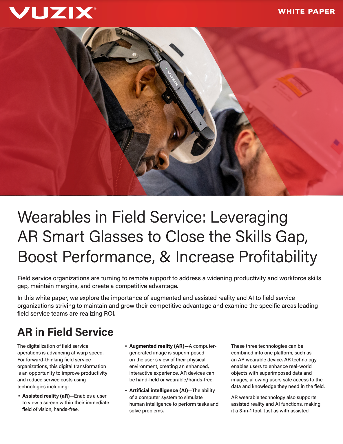 Leveraging AR Smart Glasses in Field Service