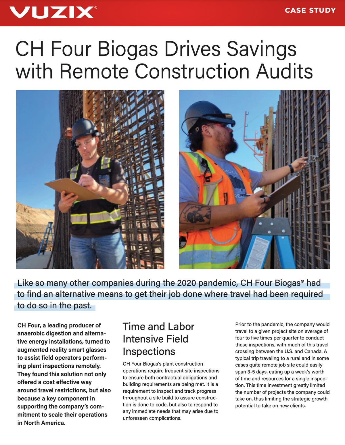 CH Four Biogas Drives Savings with Remote Construction Audits