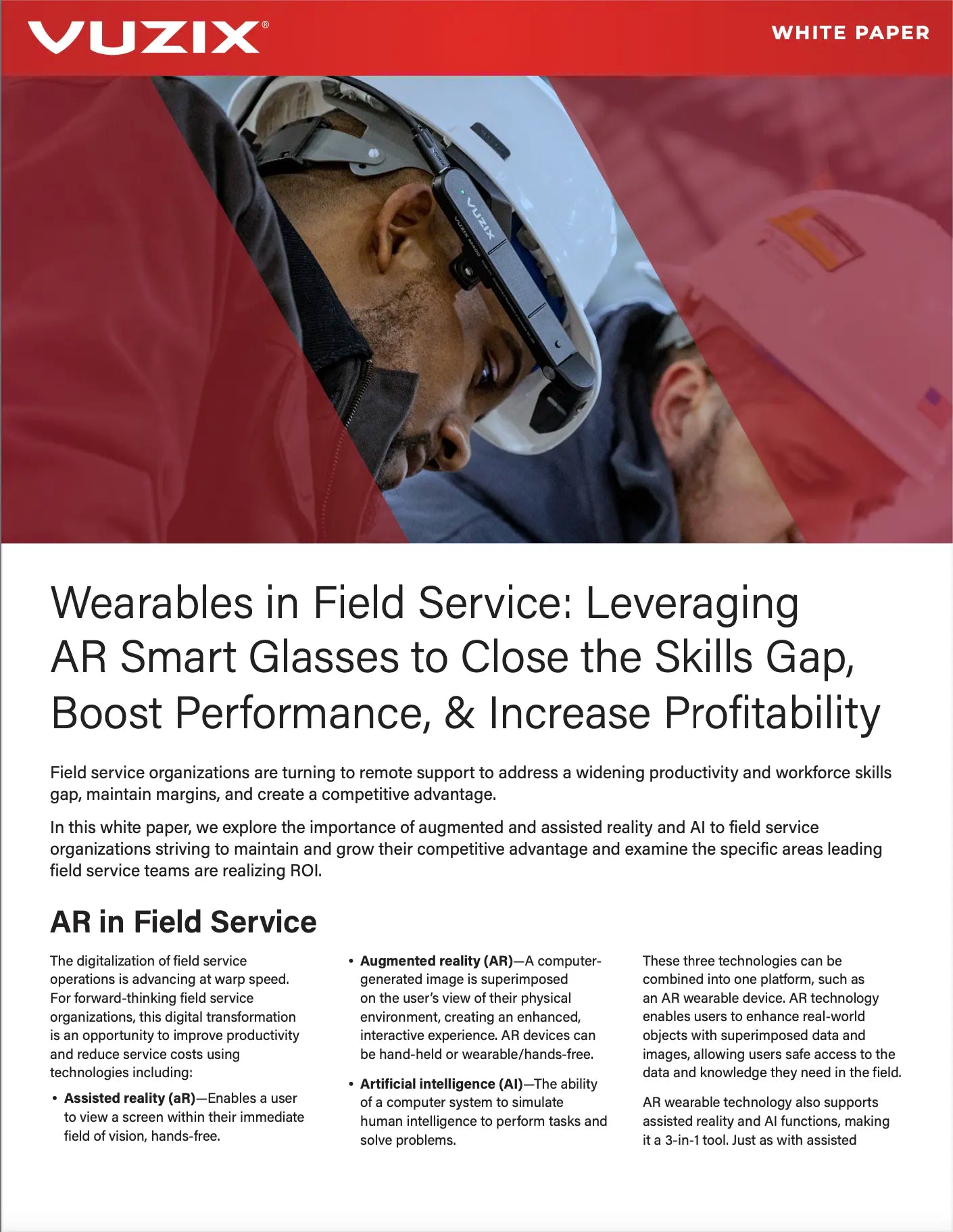 Leveraging AR Smart Glasses in Field Service – Vuzix Corporation